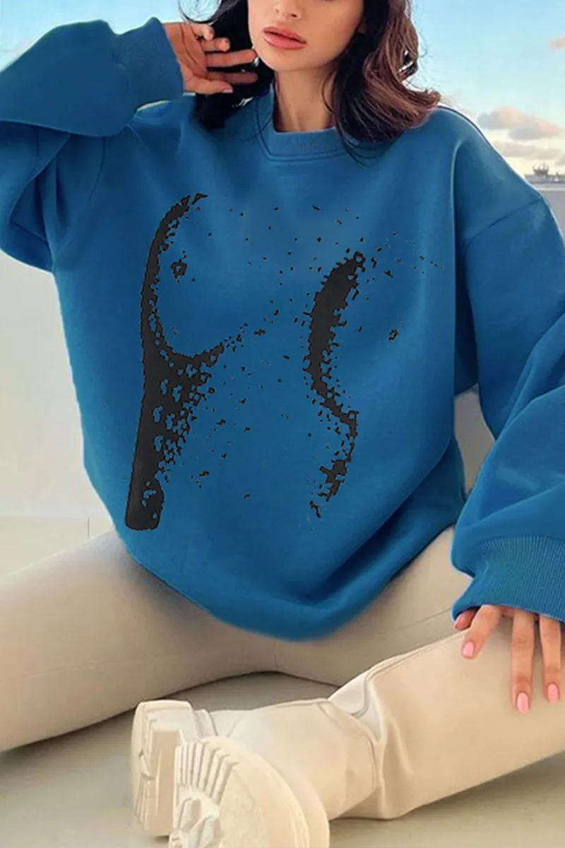 WG0294 Graphic Fleece Sweatshirt