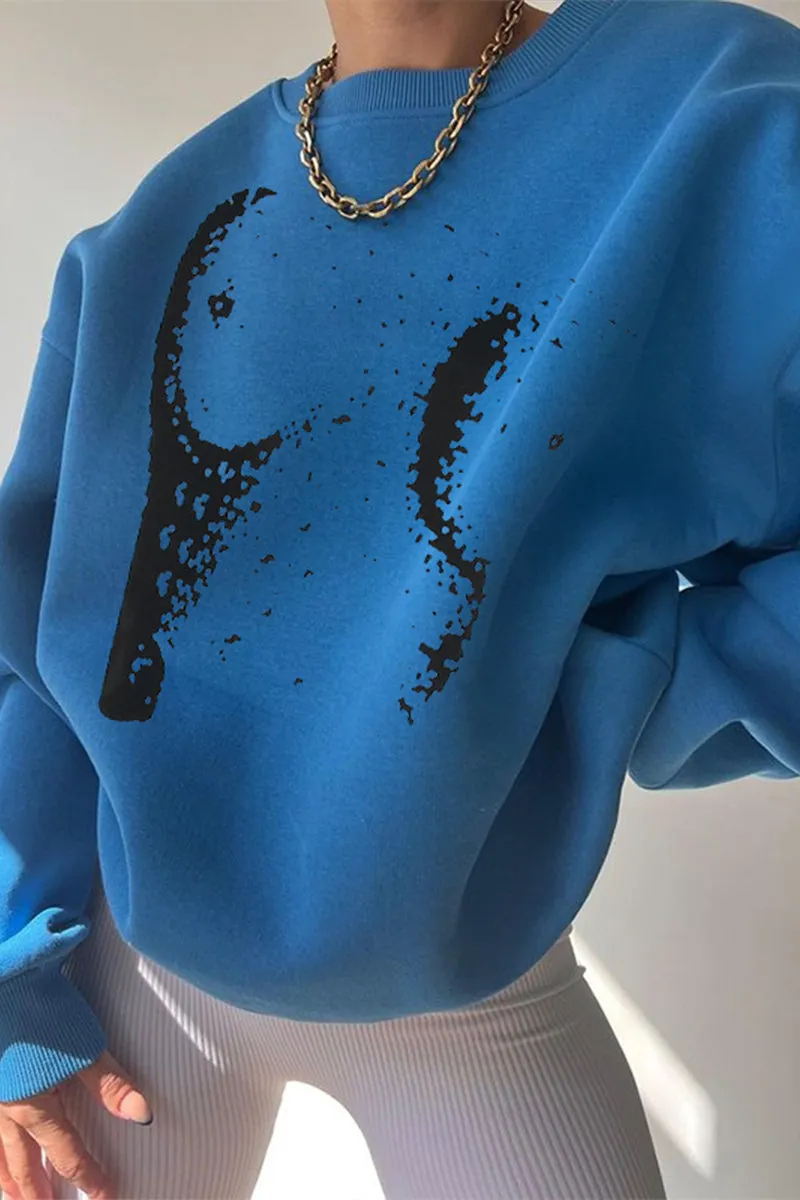 WG0294 Graphic Fleece Sweatshirt