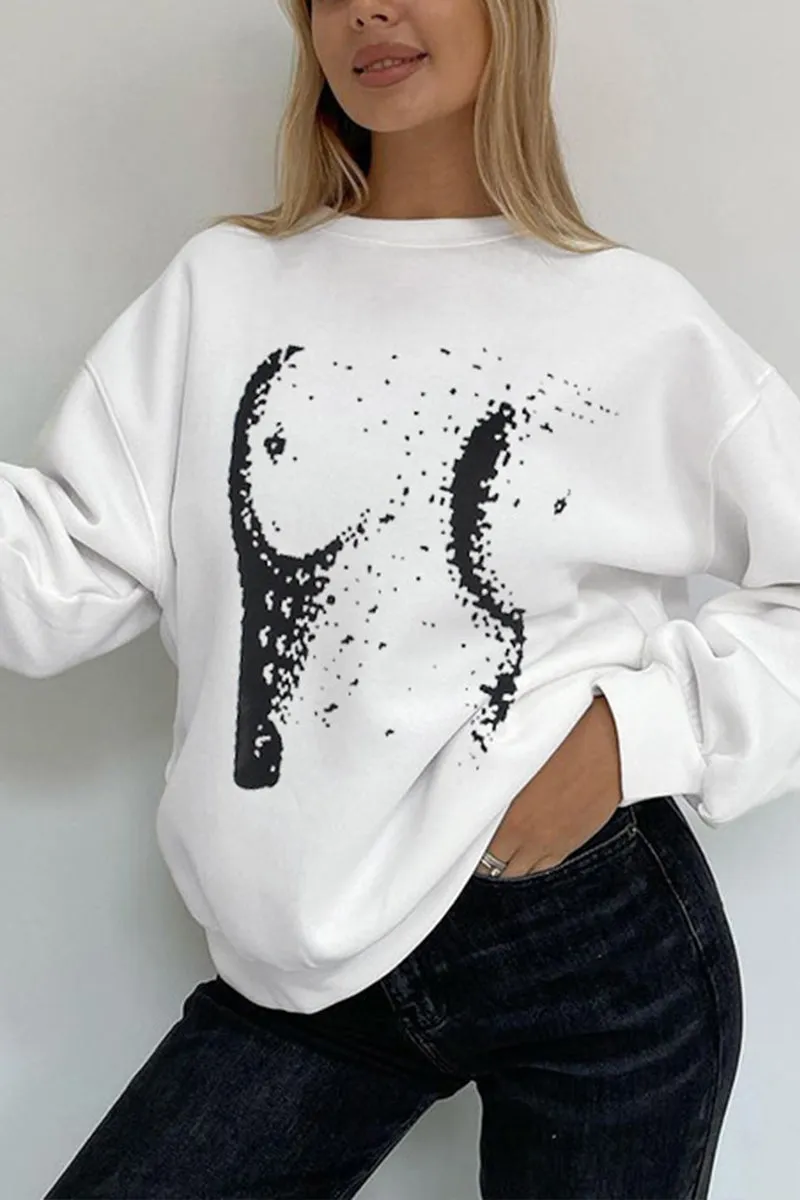 WG0294 Graphic Fleece Sweatshirt