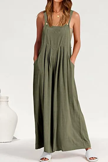 Wide Leg Overalls Straps Jumpsuit (Buy 2 Vip Shipping)