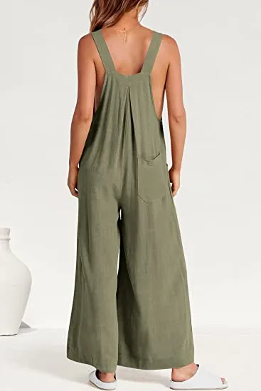Wide Leg Overalls Straps Jumpsuit (Buy 2 Vip Shipping)