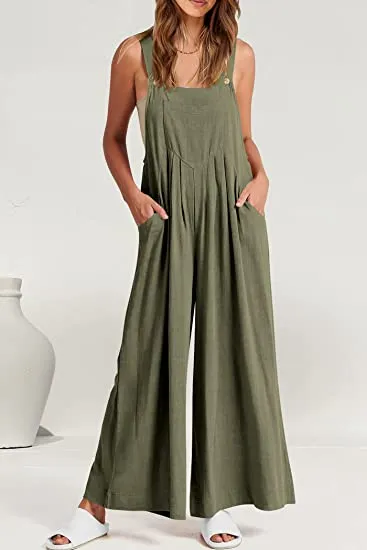 Wide Leg Overalls Straps Jumpsuit (Buy 2 Vip Shipping)