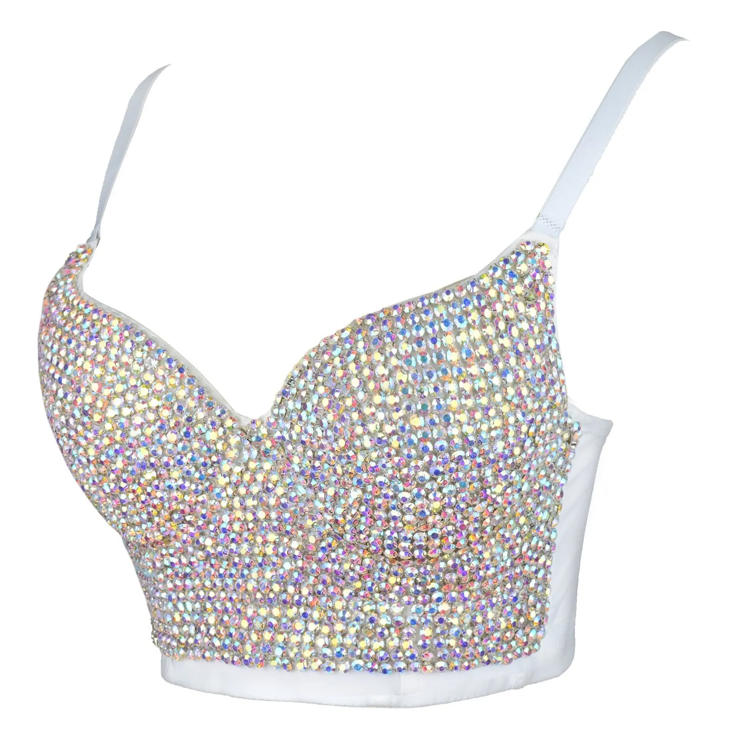 Women's Colored Diamond Corset Bra