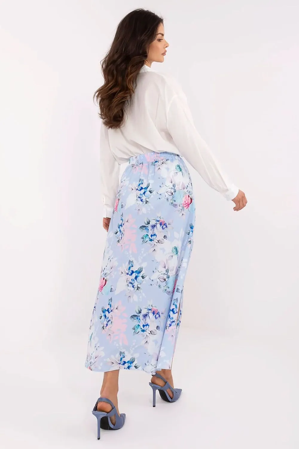 Women's midi skirt with a floral print