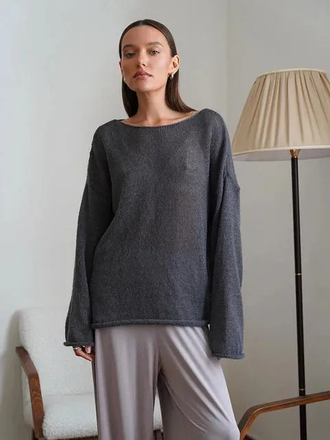 Women’s Oversized Sweater – Summer/Autumn Casual Fashion Loose Pullovers, Chic White Jumper, Sueter Mujer Pull Femme