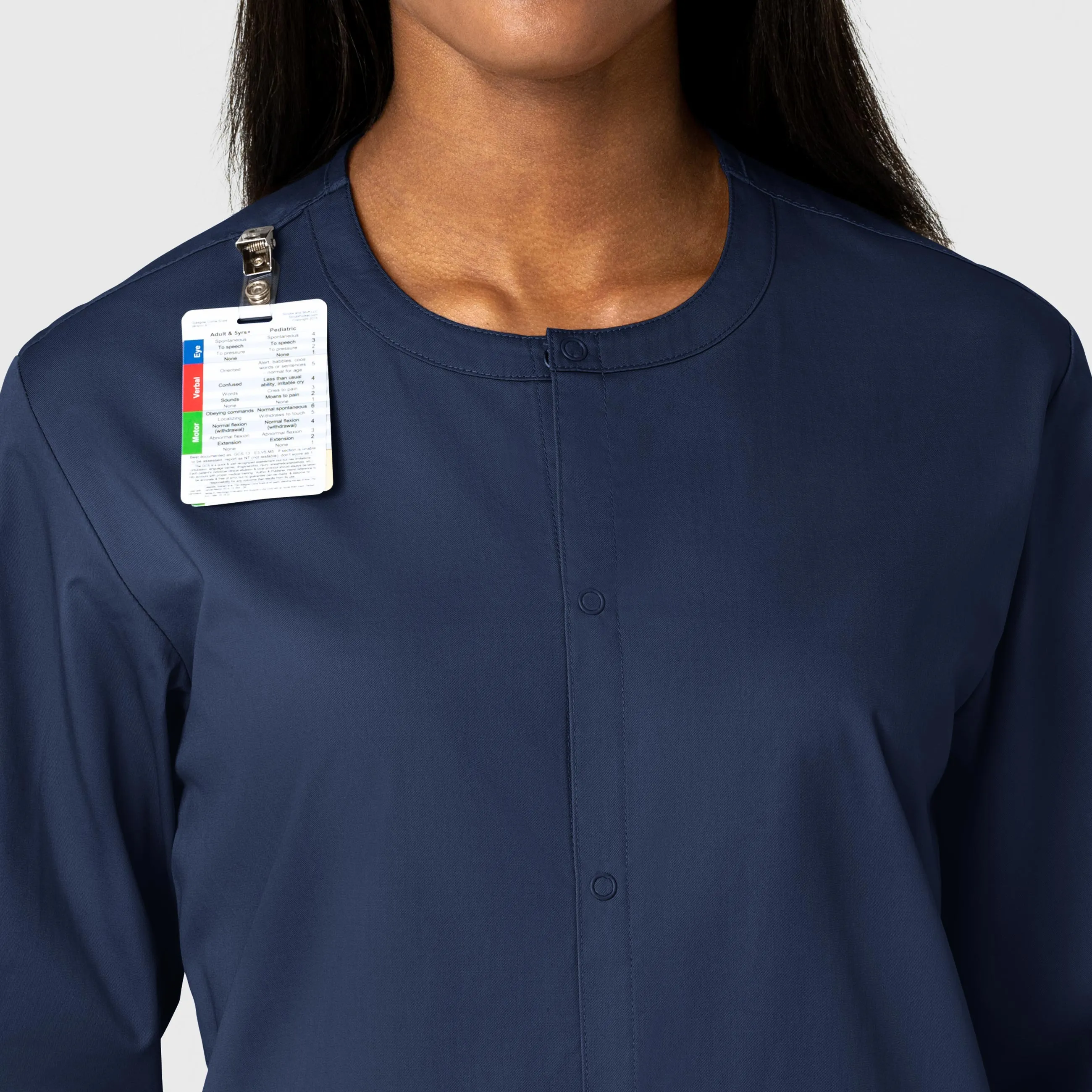 WonderWORK 800 Unisex Snap Front Jacket Navy
