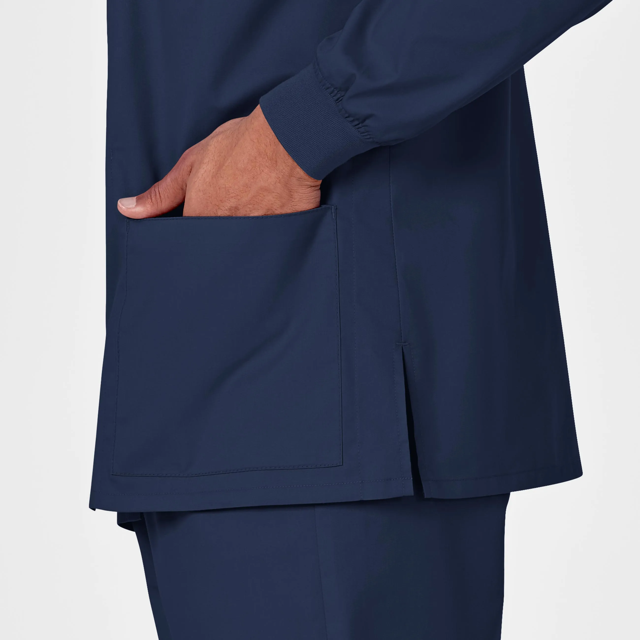 WonderWORK 800 Unisex Snap Front Jacket Navy