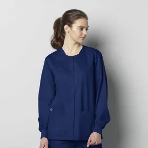 WonderWORK 800 Unisex Snap Front Jacket Navy