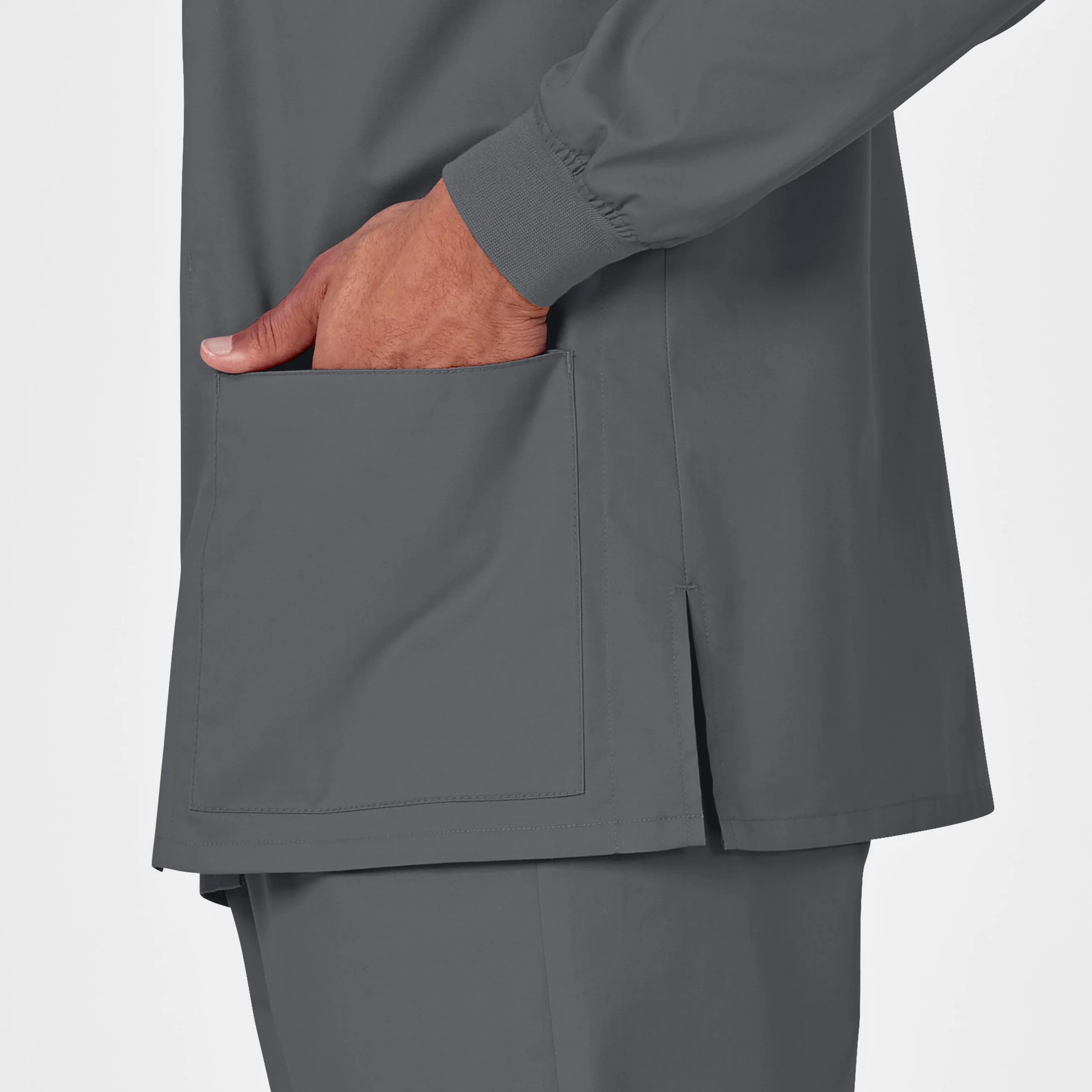 WonderWORK 800 Unisex Snap Front Jacket Pewter