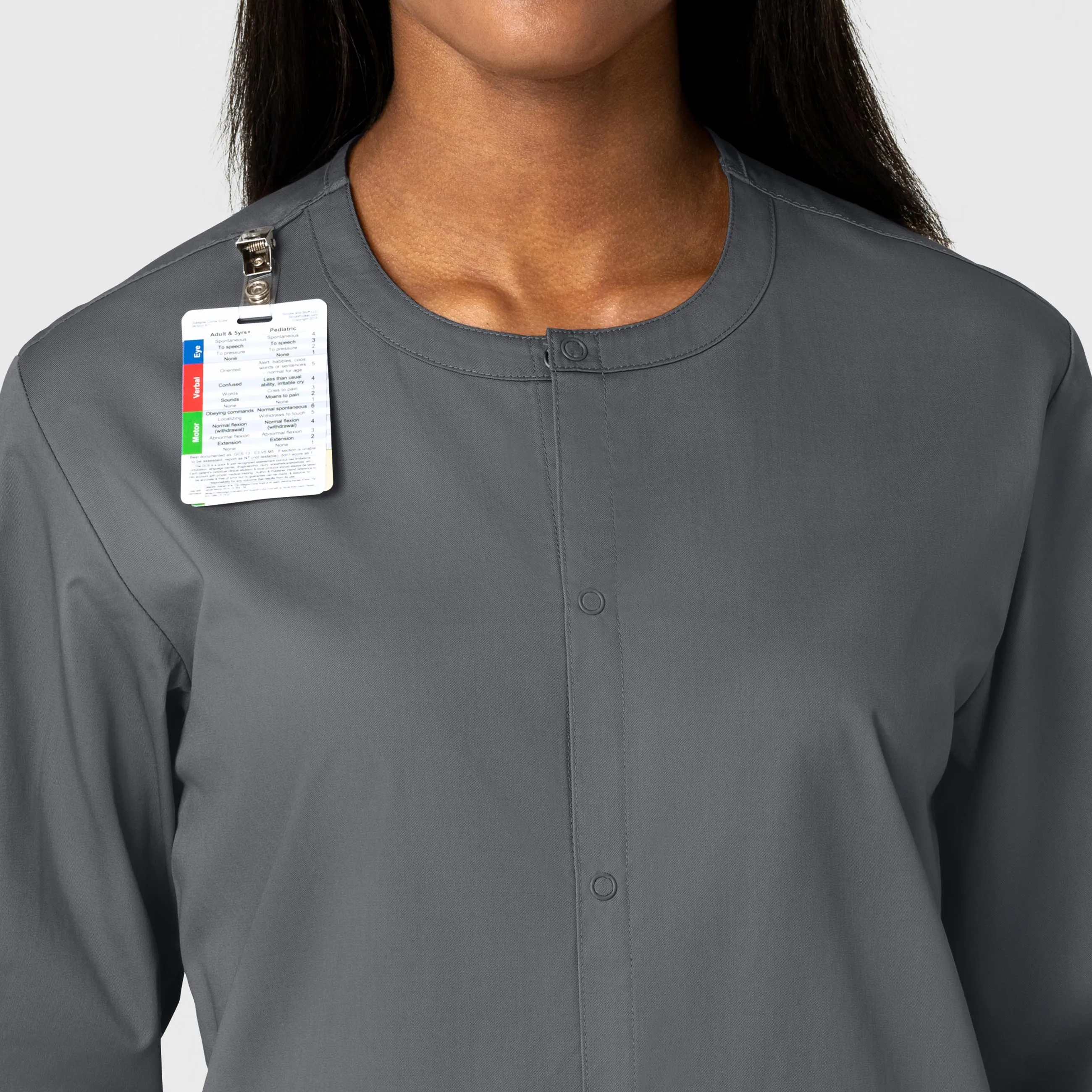 WonderWORK 800 Unisex Snap Front Jacket Pewter