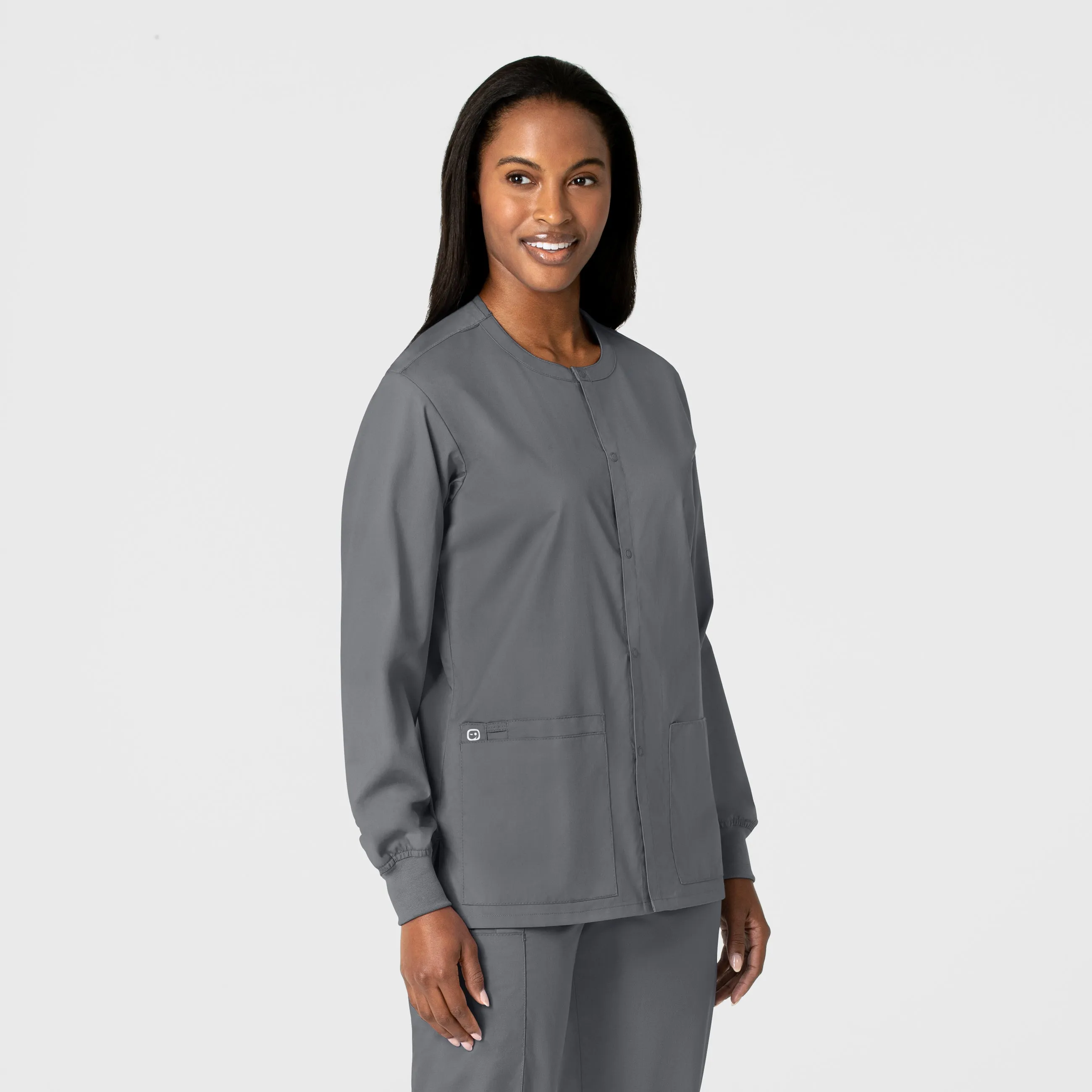 WonderWORK 800 Unisex Snap Front Jacket Pewter