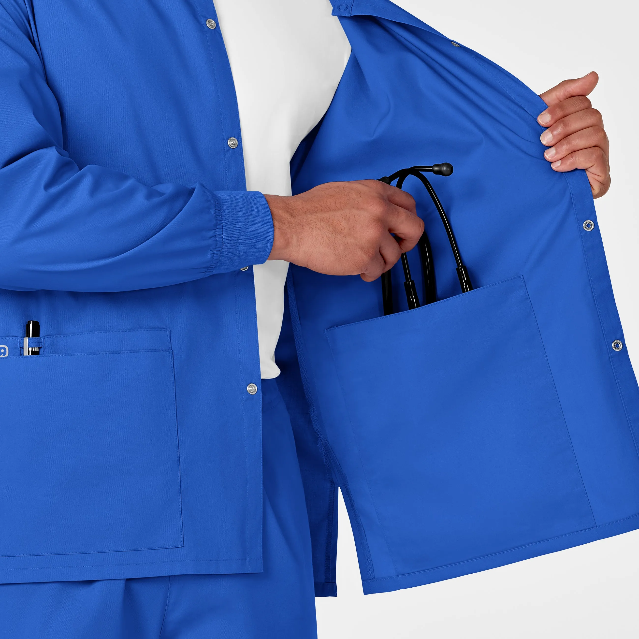 WonderWORK 800 Unisex Snap Front Jacket Royal