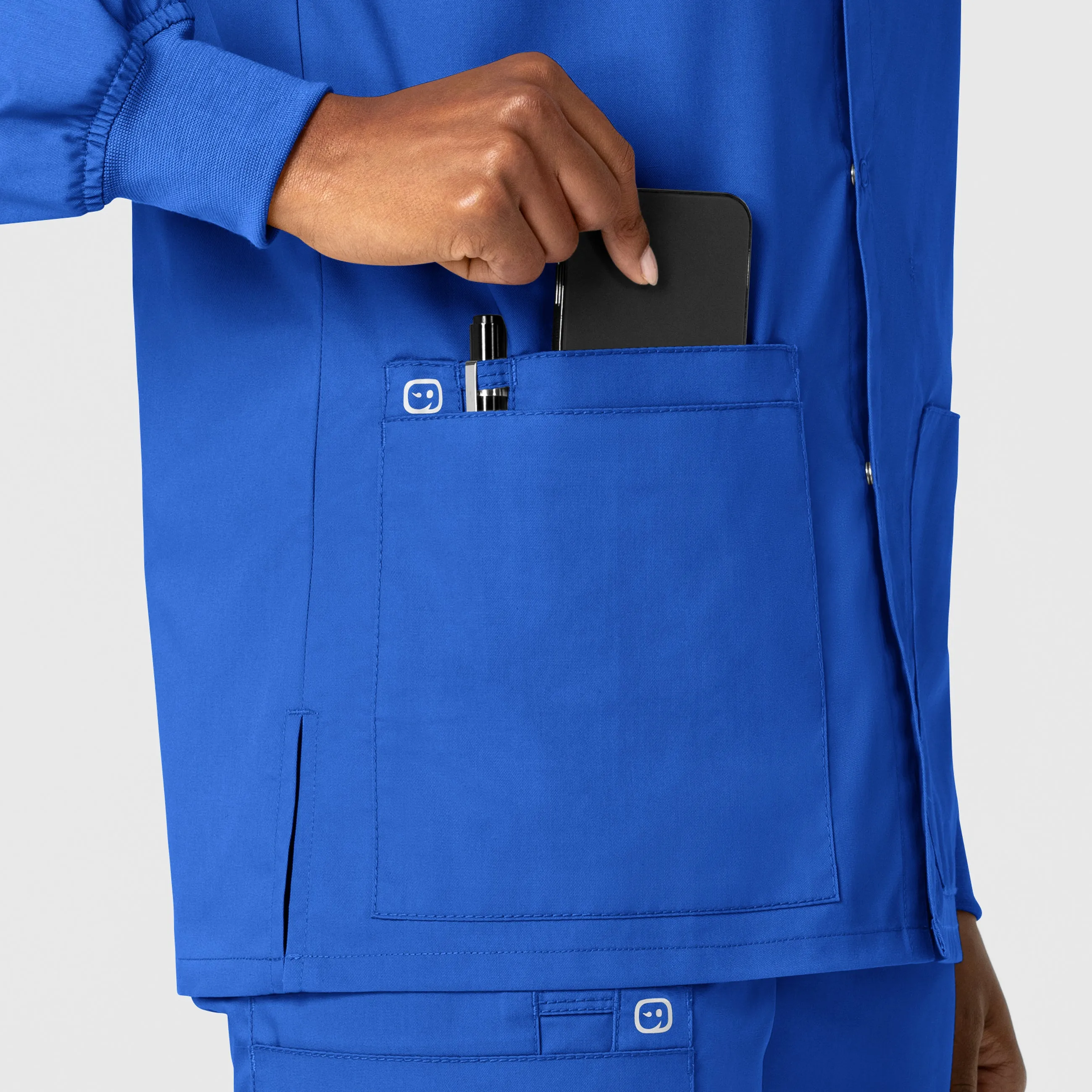 WonderWORK 800 Unisex Snap Front Jacket Royal