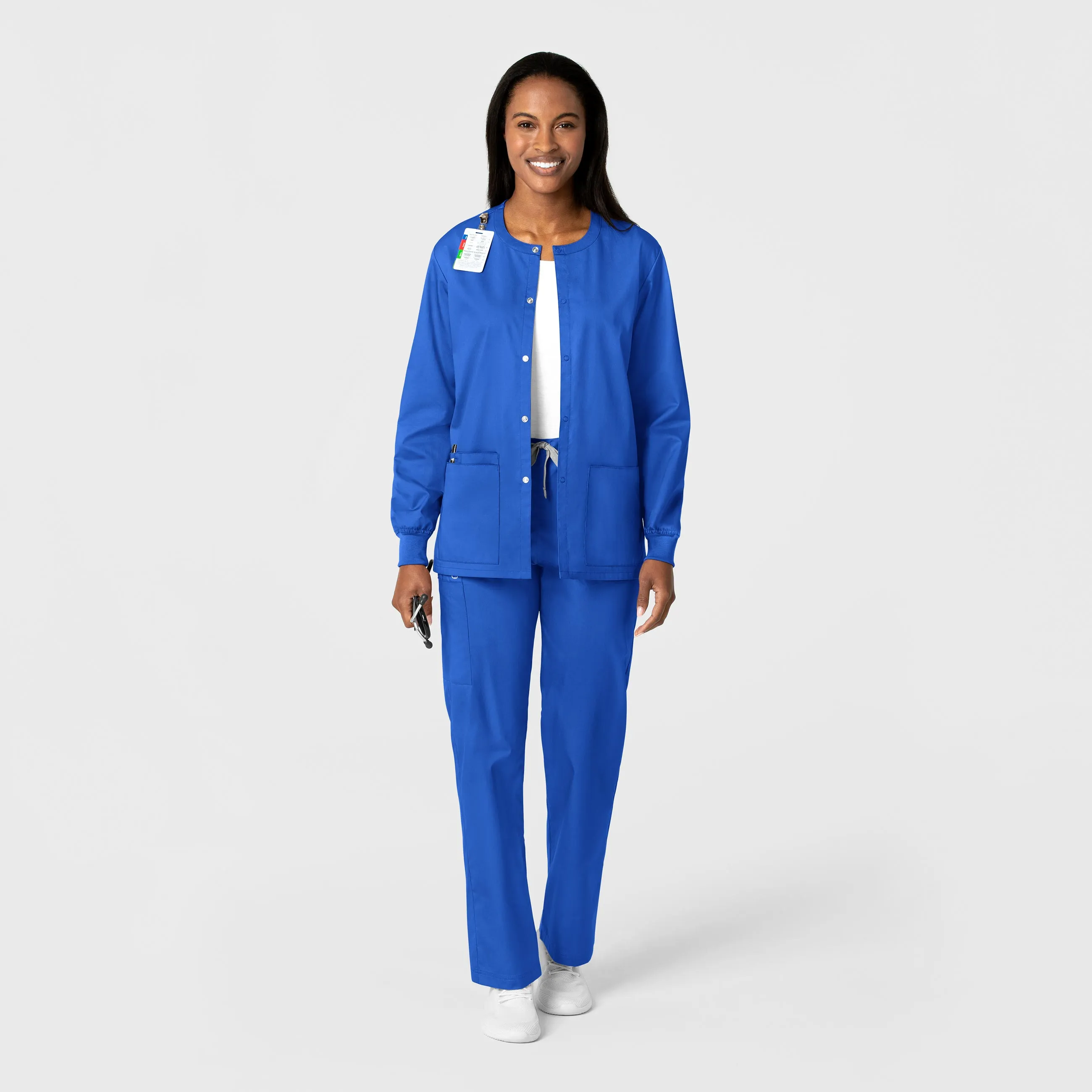 WonderWORK 800 Unisex Snap Front Jacket Royal