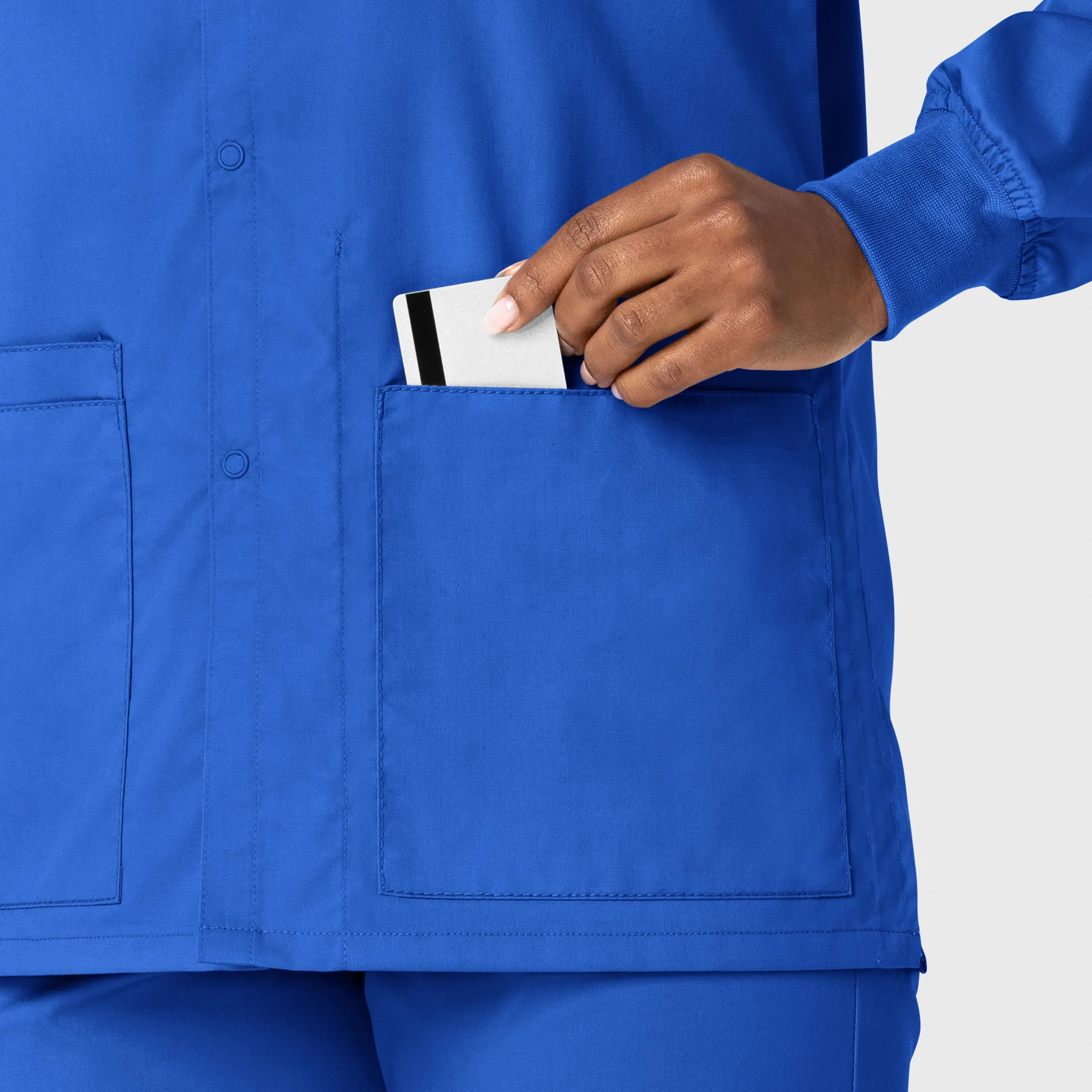 WonderWORK 800 Unisex Snap Front Jacket Royal