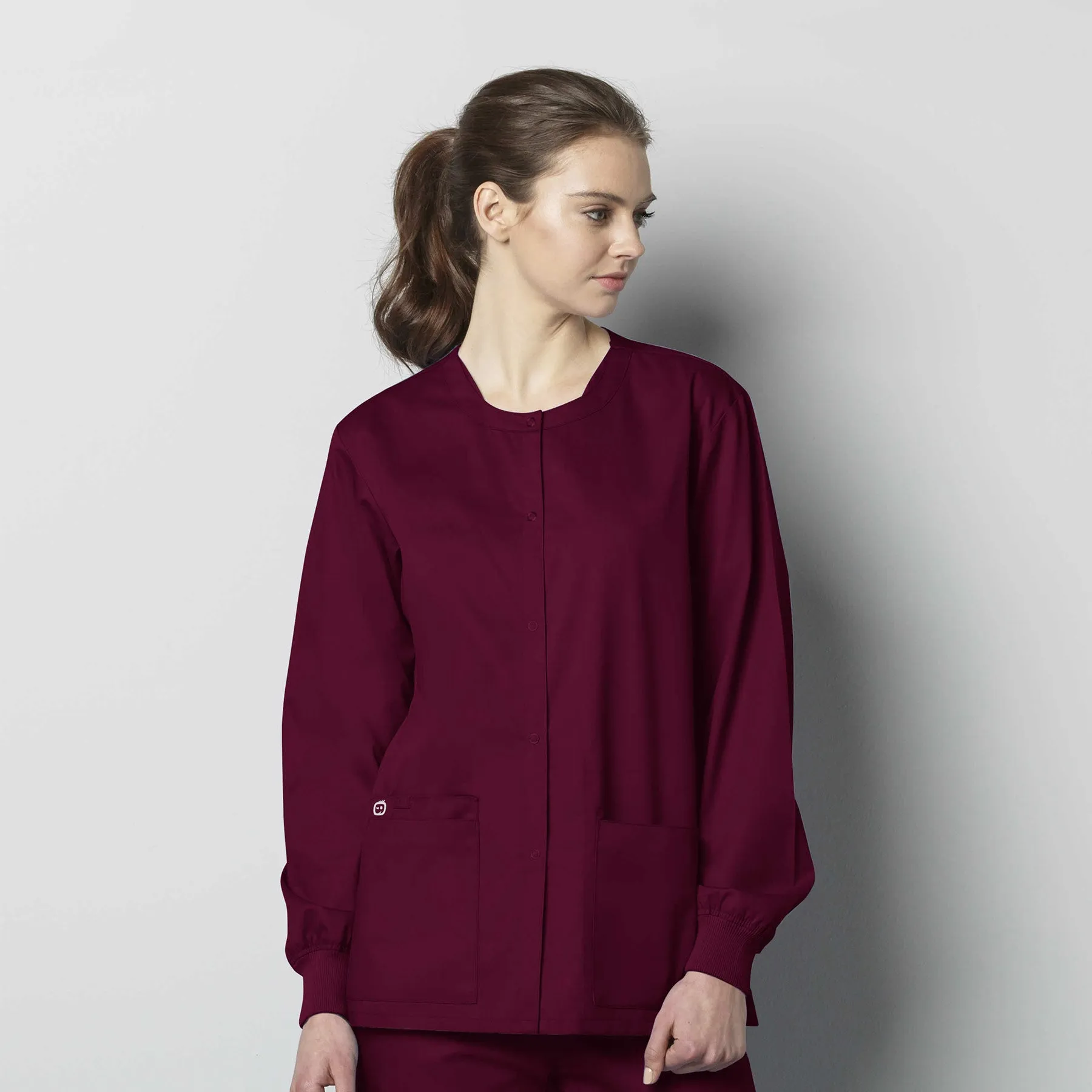 WonderWORK 800 Unisex Snap Front Jacket Wine