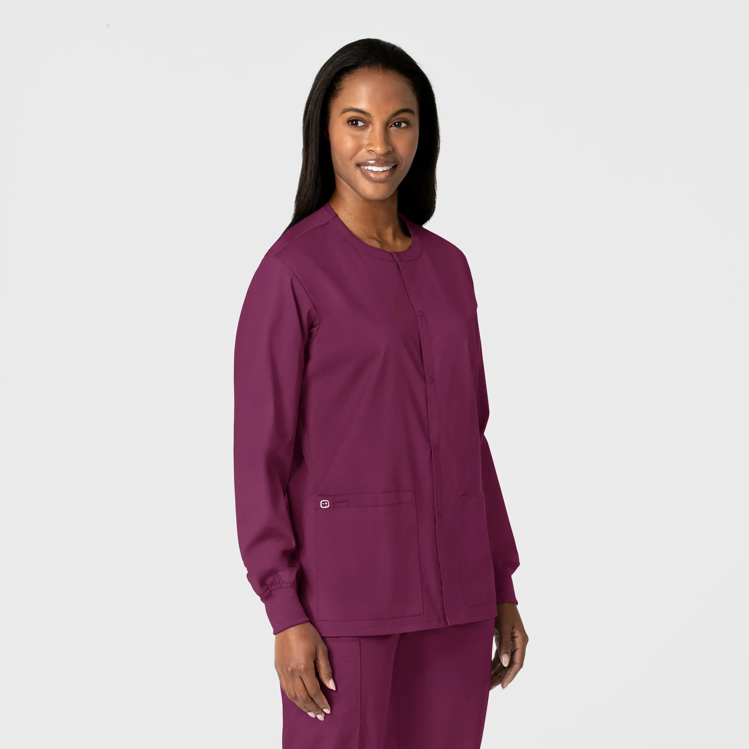 WonderWORK 800 Unisex Snap Front Jacket Wine