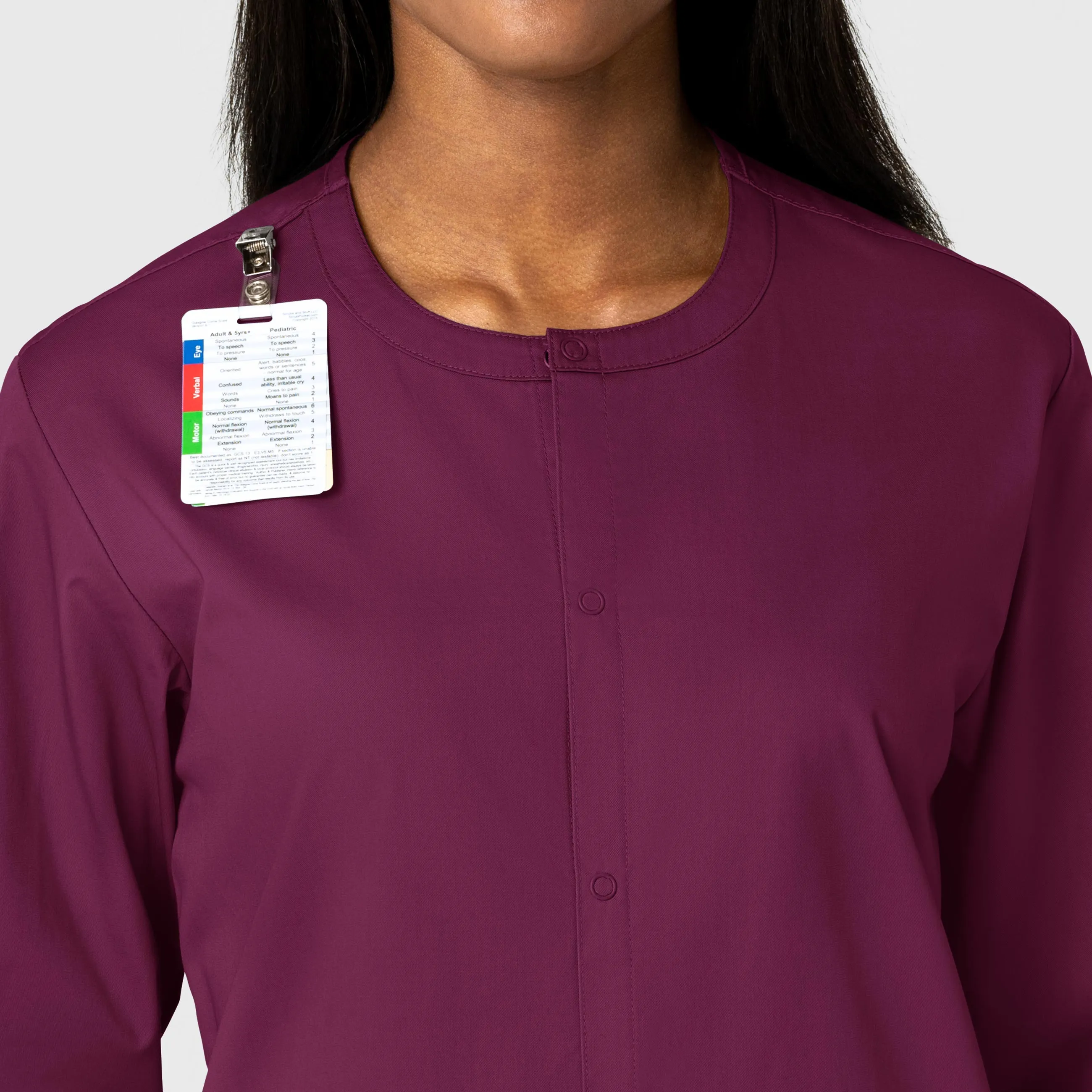WonderWORK 800 Unisex Snap Front Jacket Wine