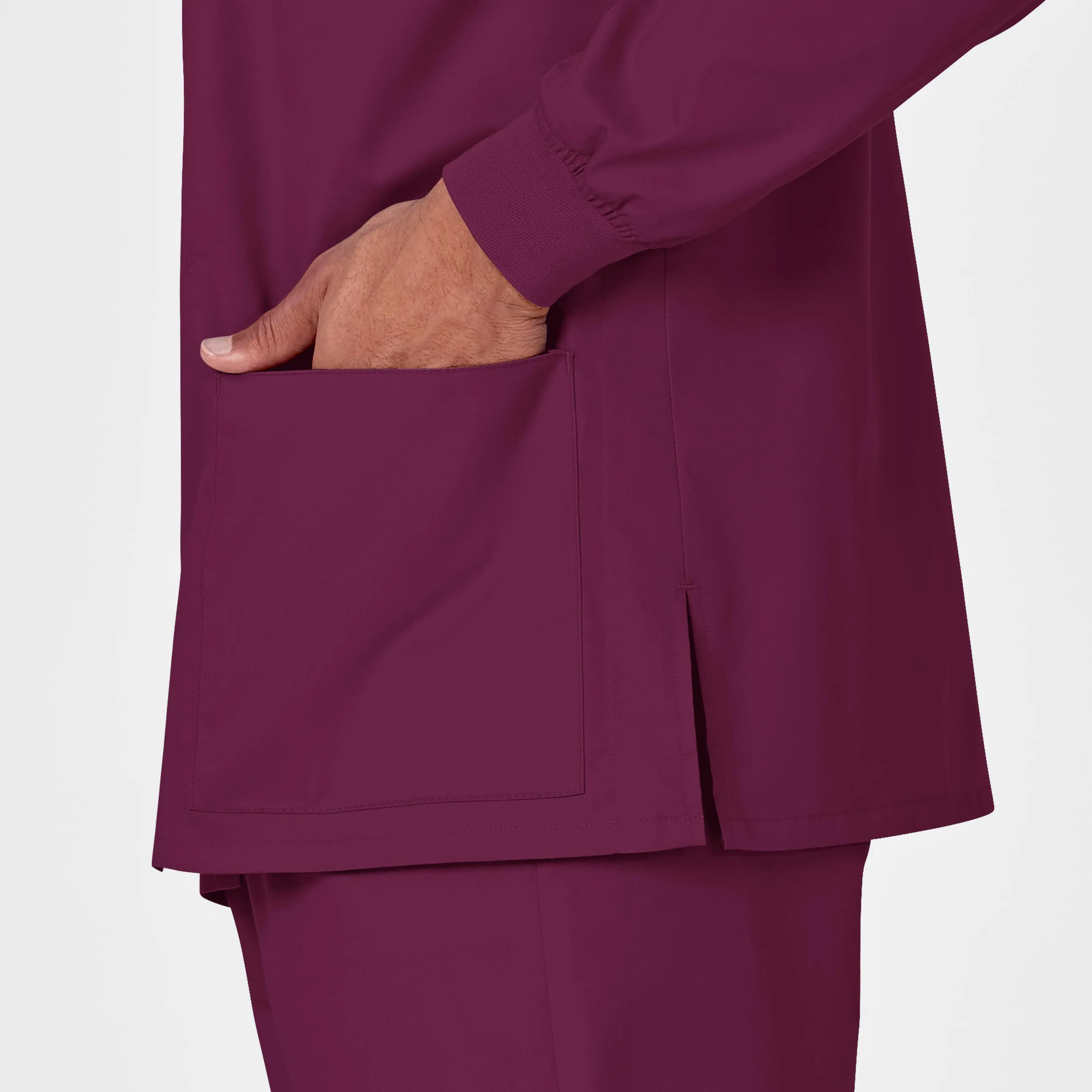 WonderWORK 800 Unisex Snap Front Jacket Wine