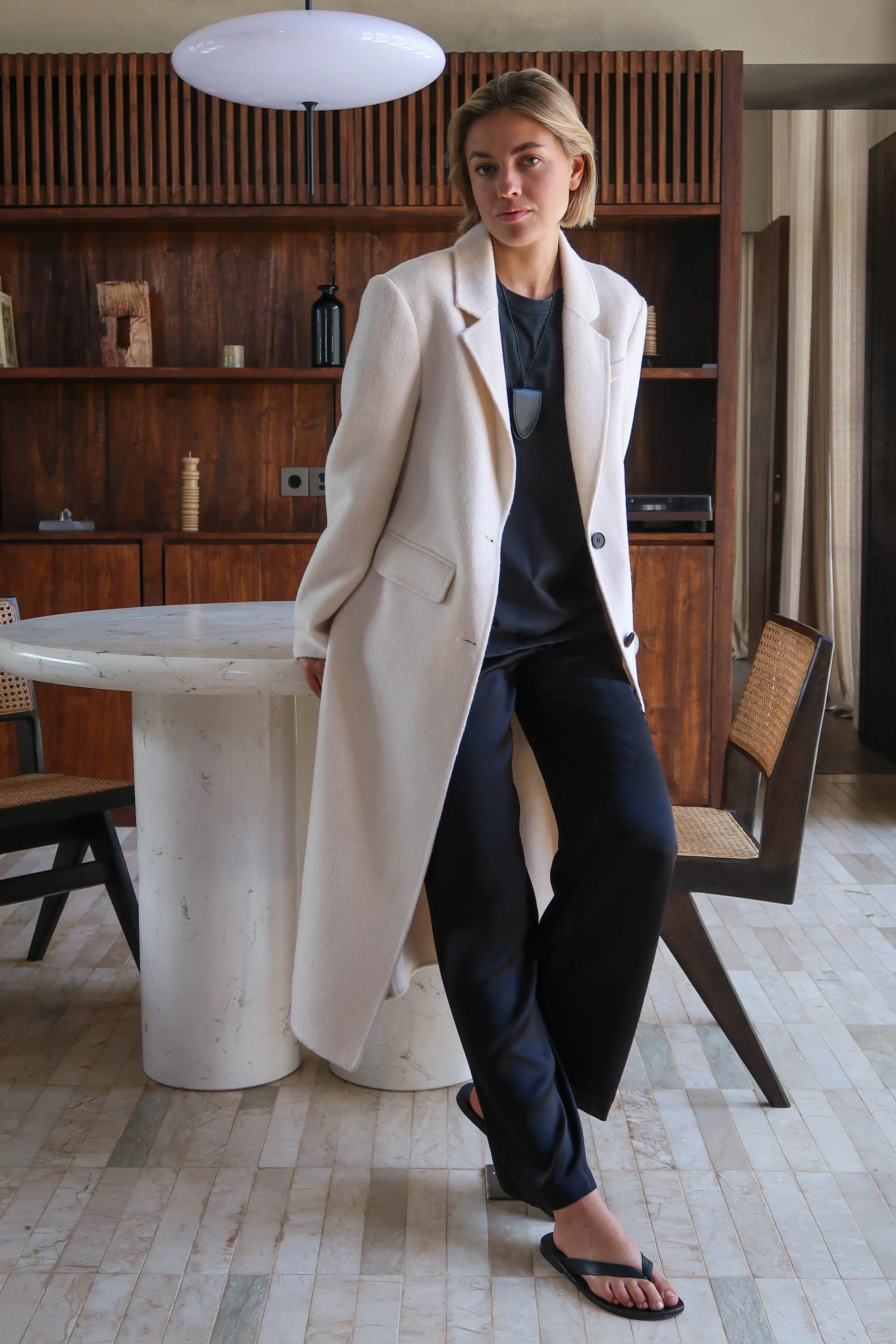Wool blazer coat - Cream