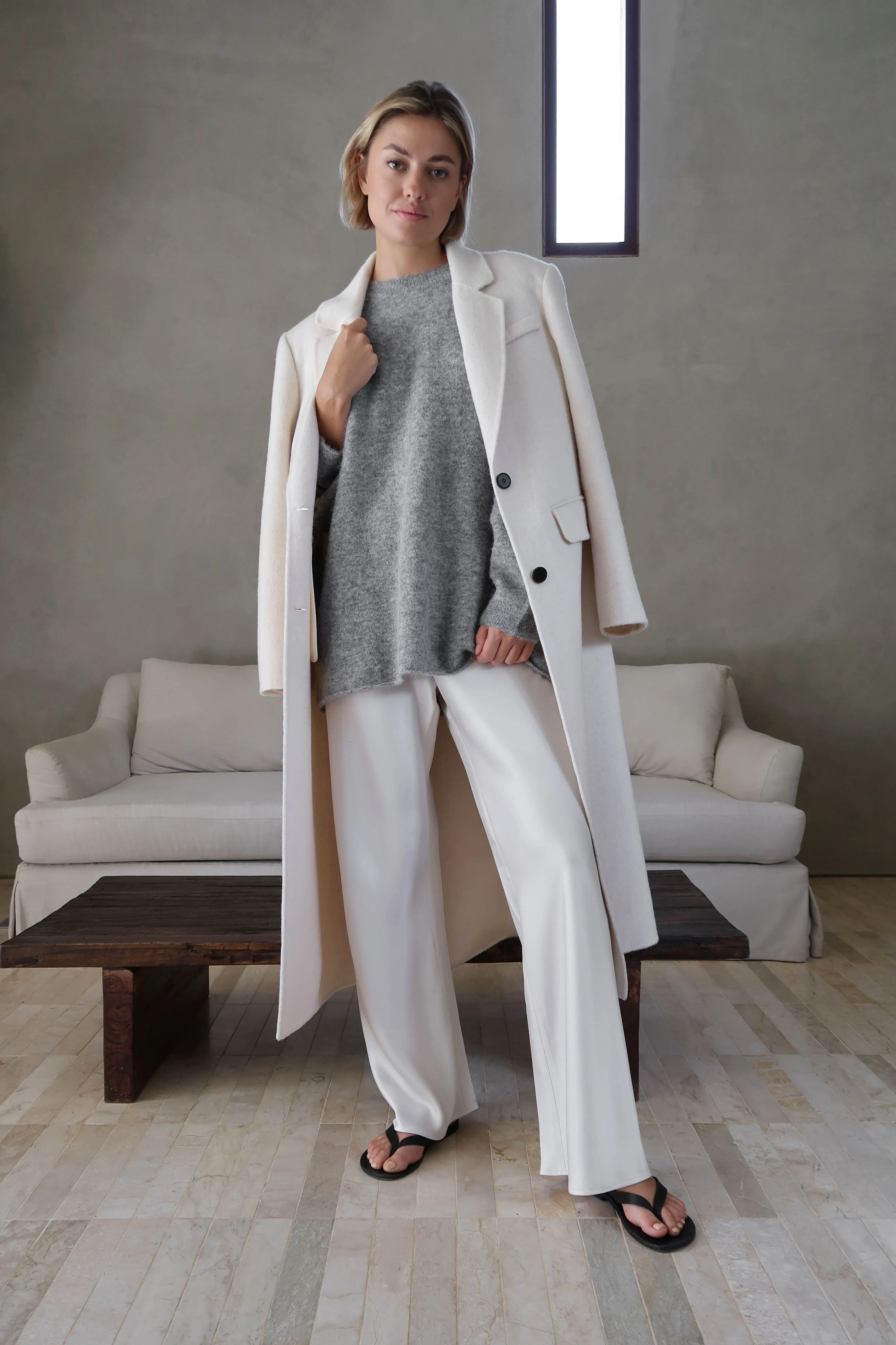 Wool blazer coat - Cream