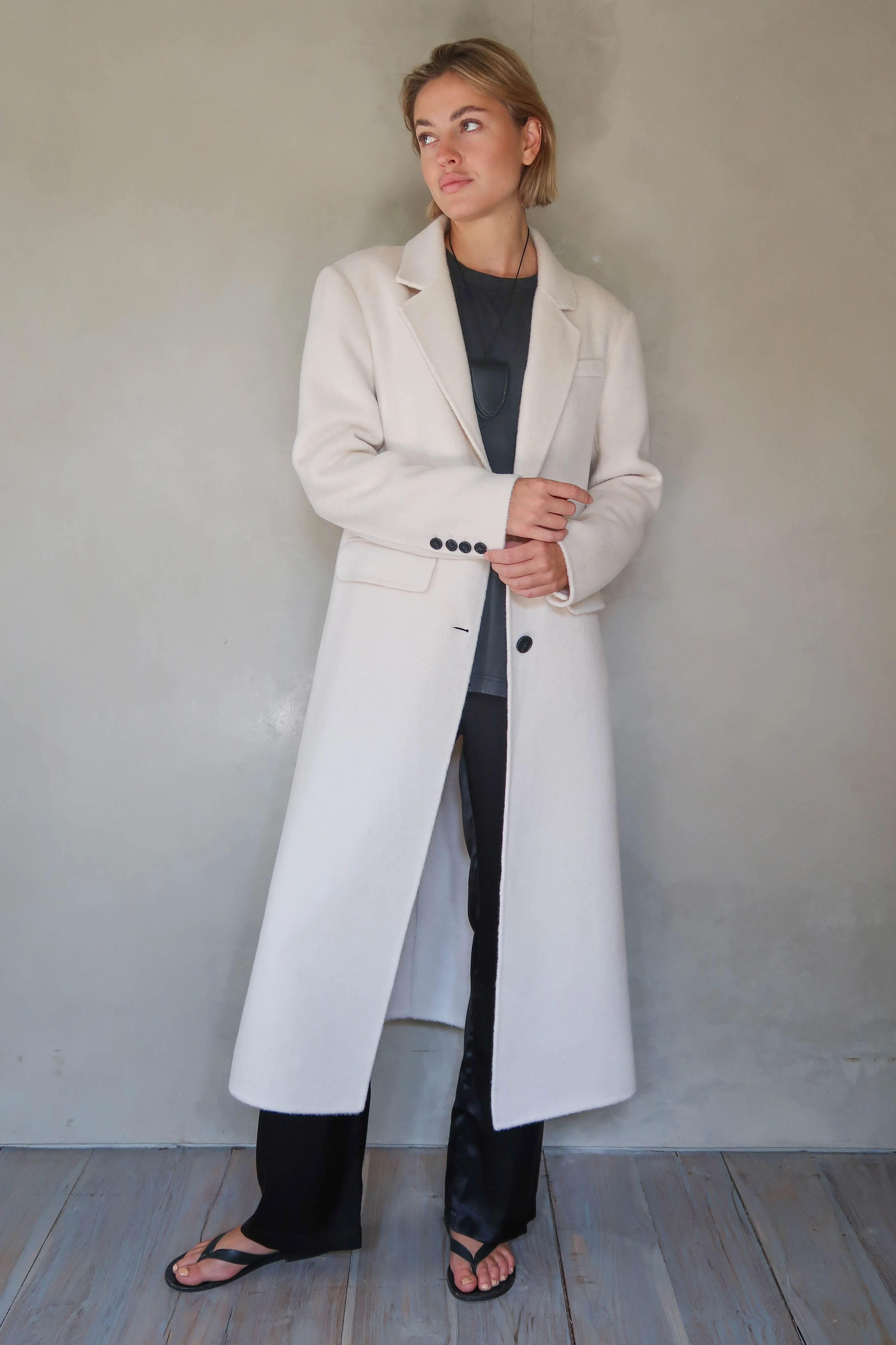 Wool blazer coat - Cream