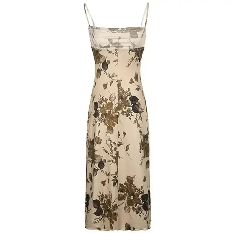 Y2K Women's Printed Camisole in Natural Polyester Fabric