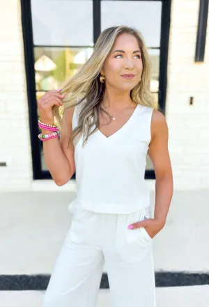 Z SUPPLY Sloane V-Neck Tank in Sea Salt